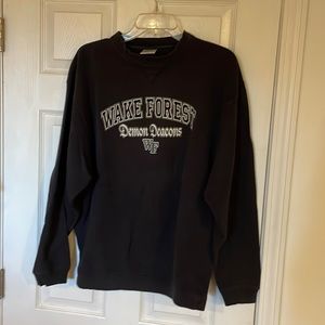 Black Wake Forest pullover swearshirt